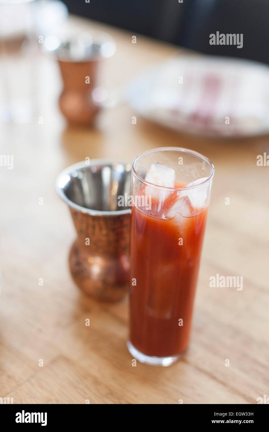 Ein Getränk, Bloody Mary. Stockfoto