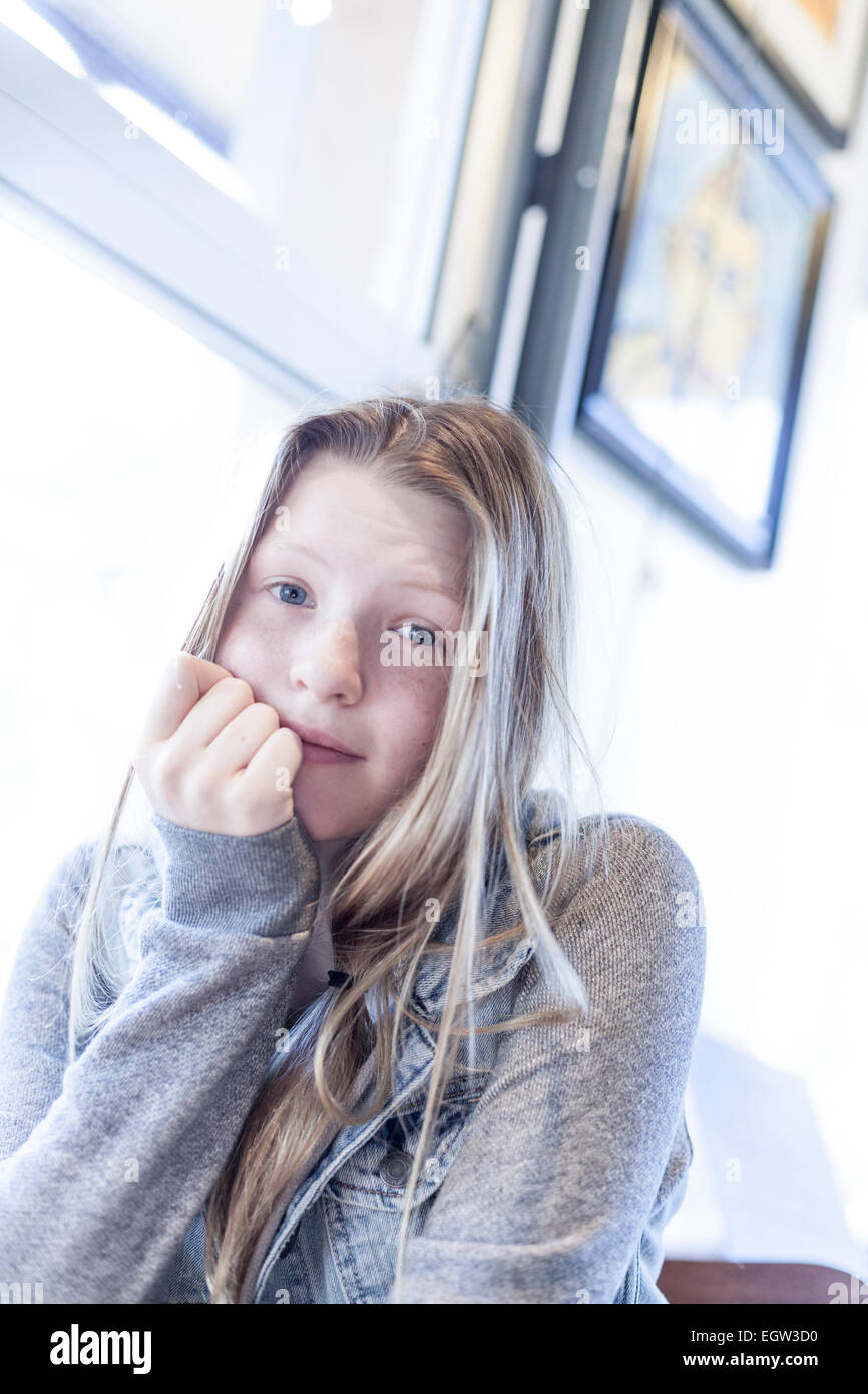 Porträt von Tween/Teen Mädchen. Stockfoto