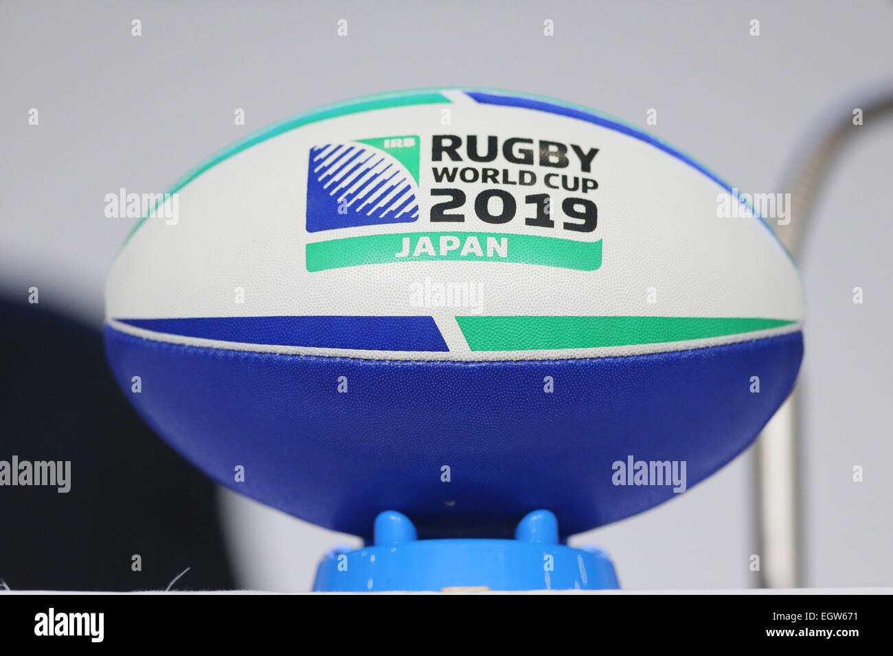 Tokio, Japan. Der Vorstand des Rugby World Cup Ltd (RWCL) kündigte die Stadien, die Rugby-Spiele bei der Rugby-WM 2019 hostet. 2. März 2015. Gesamtansicht Rugby: Rugby World Cup Organisationskomitee 2019 hält ein live-Streaming-Event in Tokyo, Japan. Der Vorstand des Rugby World Cup Ltd (RWCL) kündigte die Stadien, die Rugby-Spiele bei der Rugby-WM 2019 hostet. © Yohei Osada/AFLO SPORT/Alamy Live-Nachrichten Stockfoto