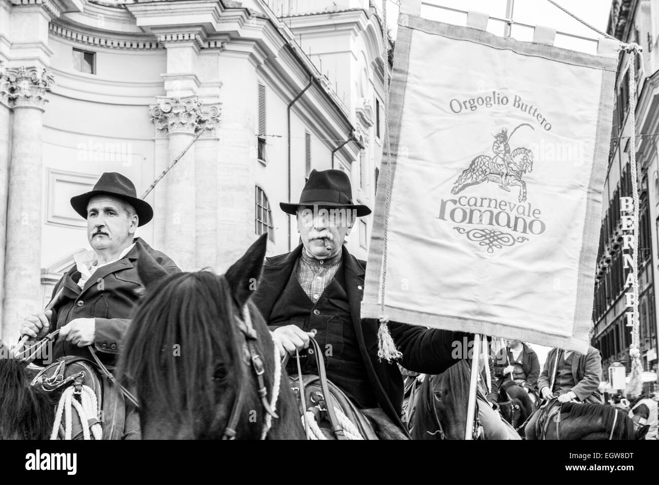 Parade für Carnevale Romano 2015 Stockfoto