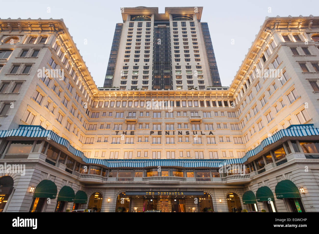 China, Hong Kong, Kowloon, Tsim Sha Tsui, Peninsula Hotel Stockfoto