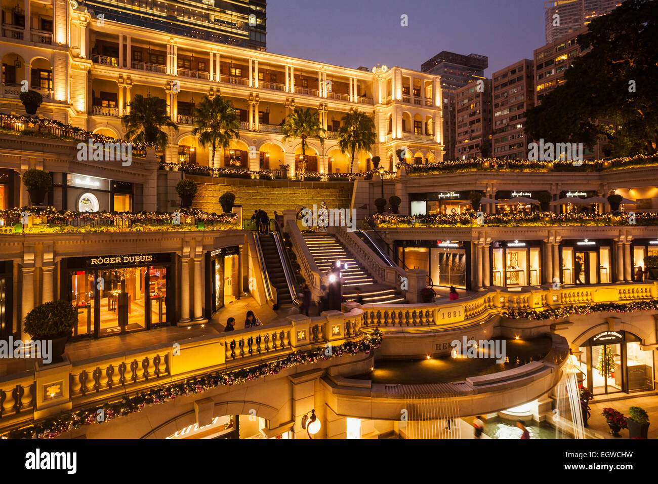 China, Hong Kong, Kowloon, Tsim Sha Tsui, 1881 Heritage Hotel und Einkaufszentrum Stockfoto