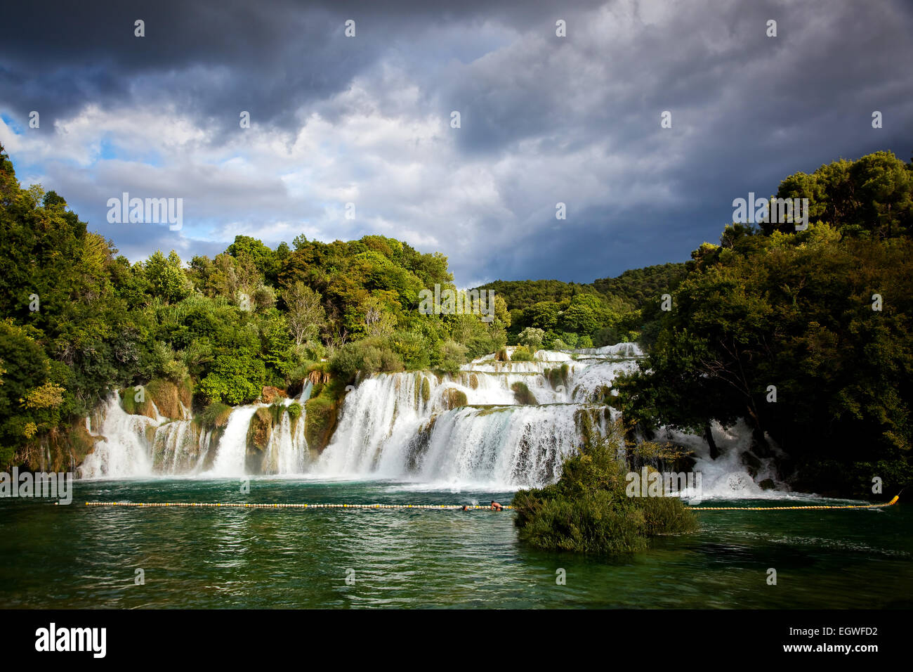 Krka Wasserfälle Stockfoto