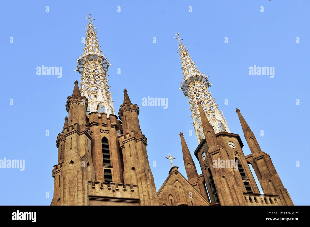 Neo-gotische römisch-katholische Kathedrale, Jakarta, Indonesien Stockfoto