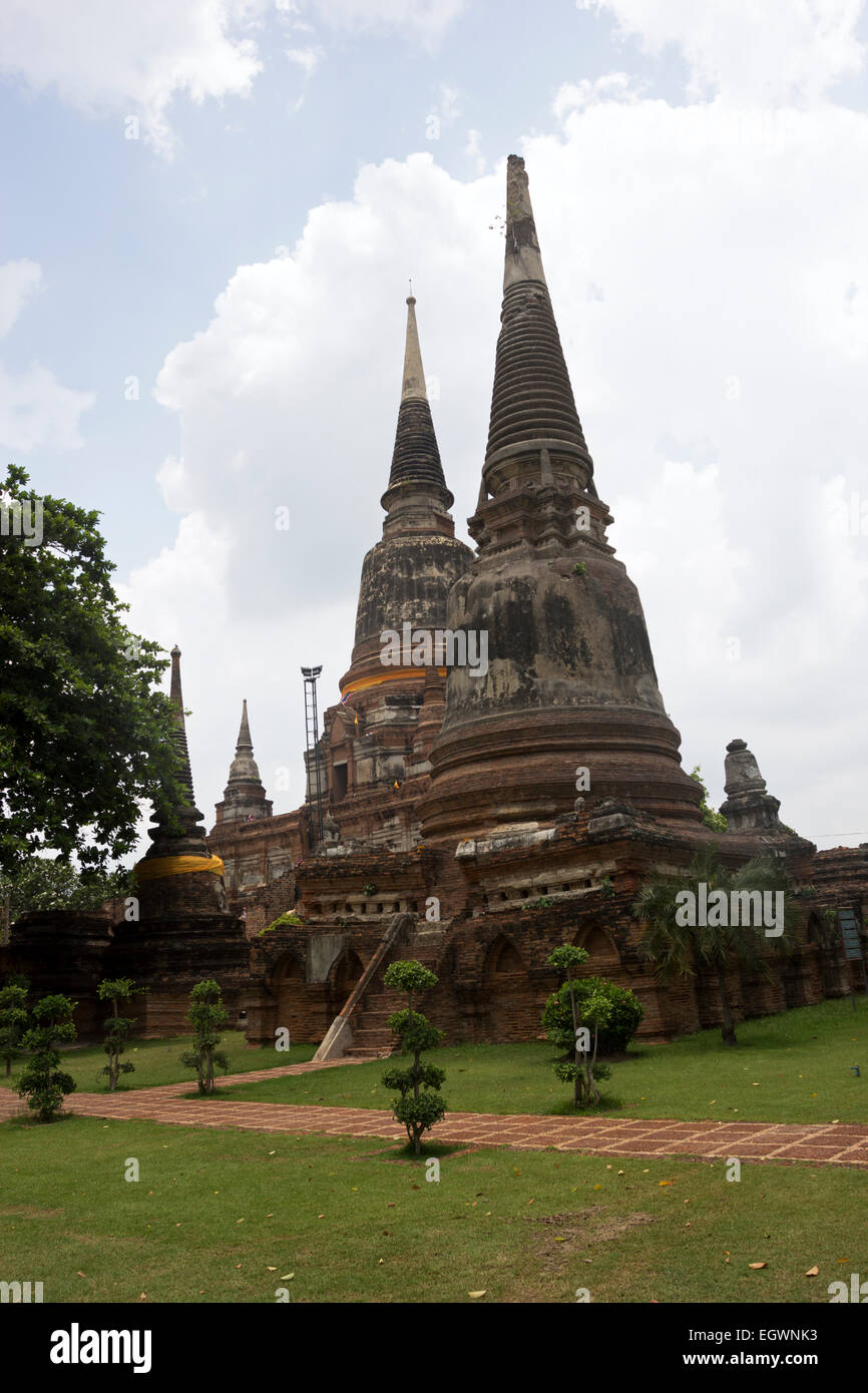 Wat Yai Chai Mongkol buddhistischen Tempel in Ayutthaya in Thailand Stockfoto