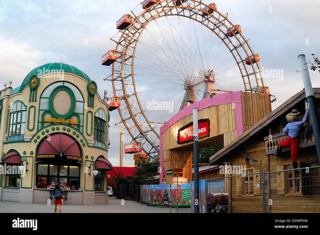 Der Prater ist ein großer öffentlicher Park in Wien. Der Vergnügungspark Wurstelprater, häufig 