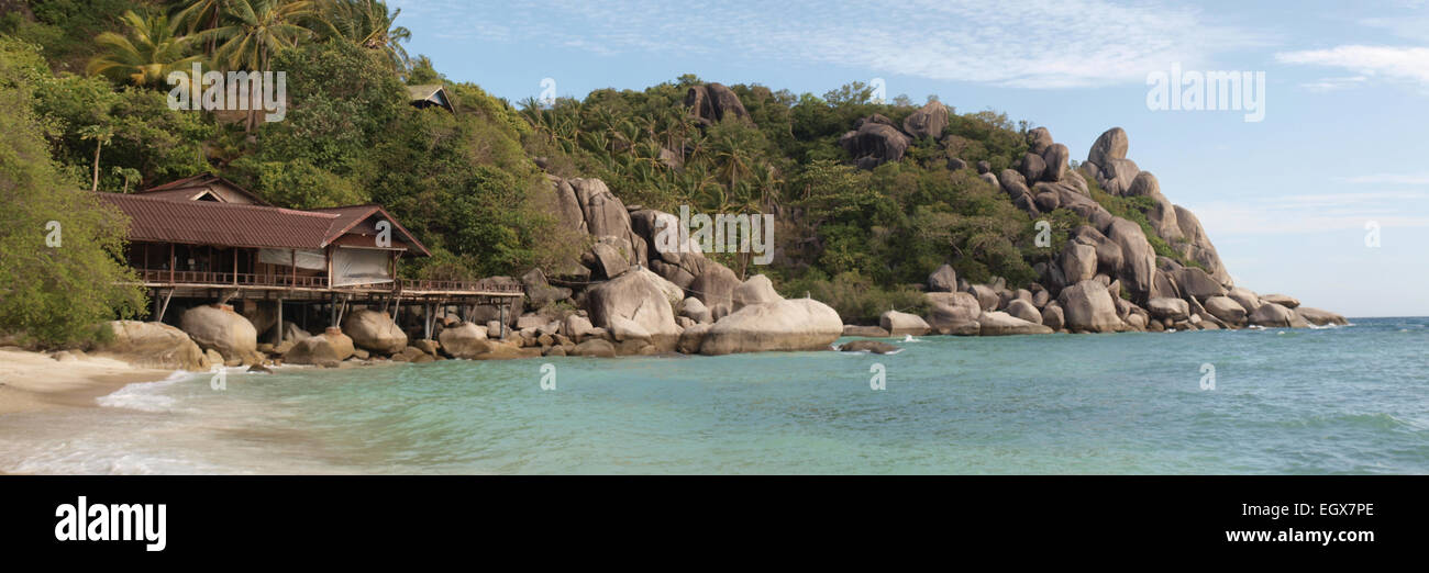 Ein wunderschöner Strand in Thailand auf der Insel Koh Tao Stockfoto