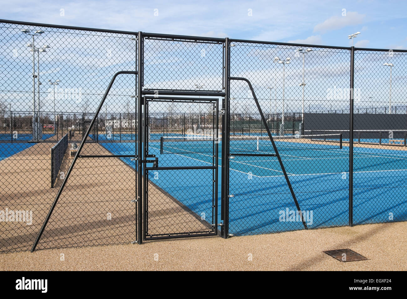 Leere Tennisplatz Stockfoto
