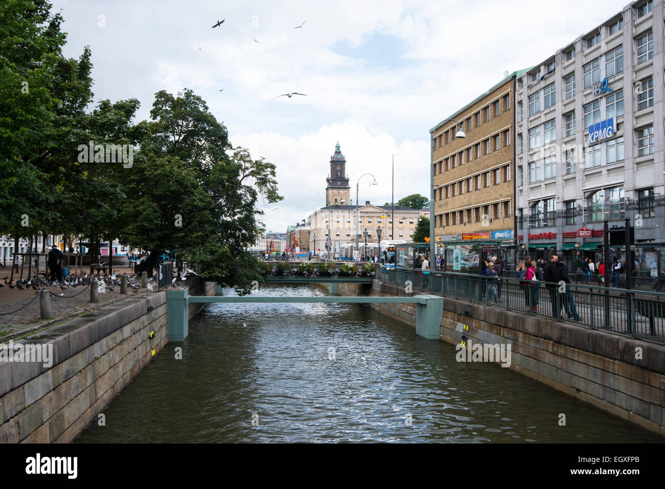 Kanal in Göteborg in Schweden Skandinavien Stockfoto