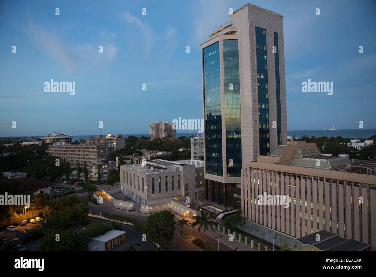 Bank von Tansania Gebäude - Dar Es Salaam, Tansania, Ostafrika. Stockfoto