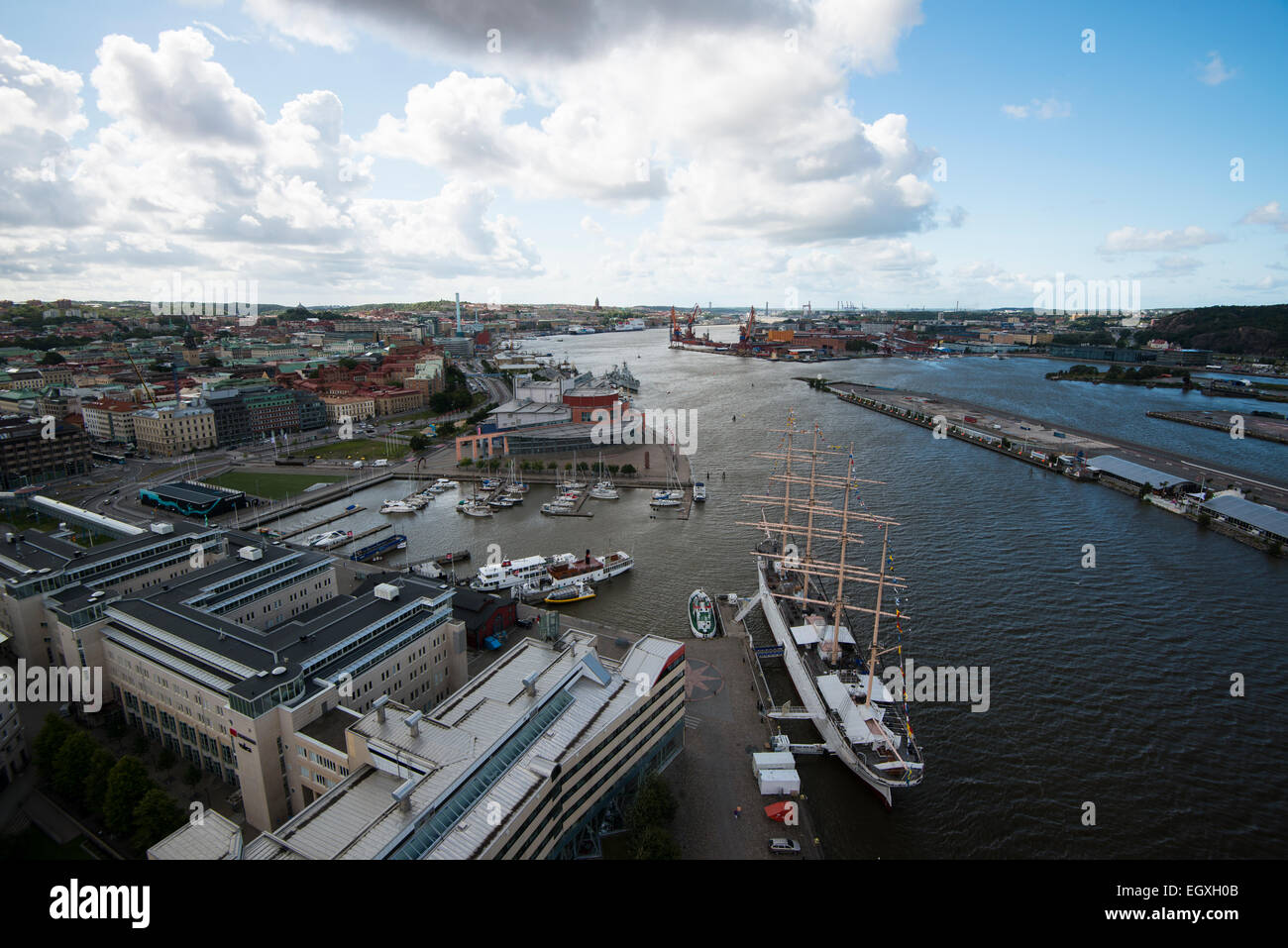 Blick über Göteborg von Lippenstift, Skandinavien, Schweden Stockfoto