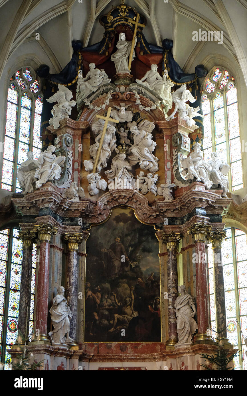 Altar in der Kathedrale von Graz, Saint Giles in Graz, Steiermark, Österreich am 10. Januar 2015 gewidmet. Stockfoto