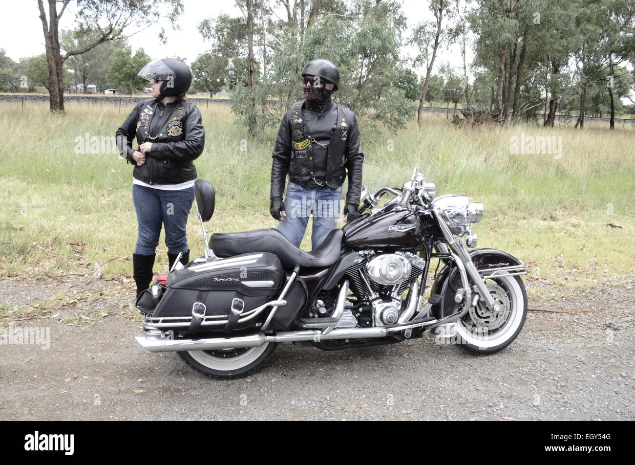 Harley-Davidson Australian National Rally "Thunder Run" von Tamworth natrlich Sonntag, 1. März 2015 Stockfoto