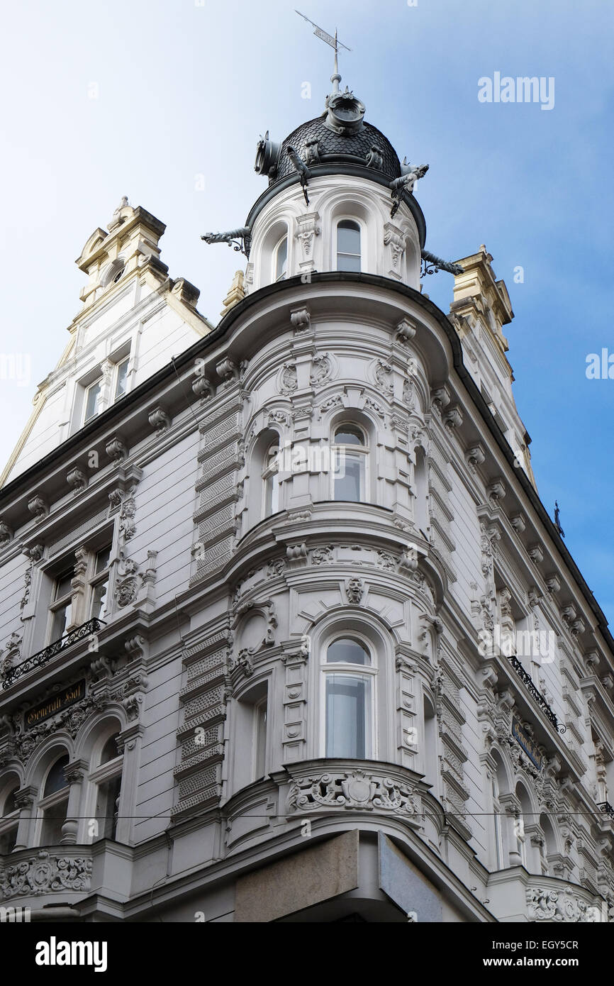 Haus-Dekoration im alten Teil der Stadt Graz in Österreich am 10. Januar 2015. Stockfoto
