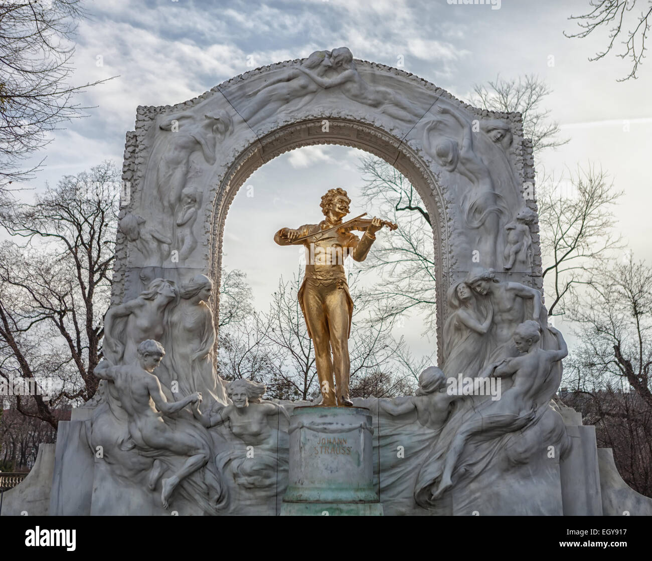 Johann Strauss-Statue am luxuriösten - Wien, Österreich Stockfoto