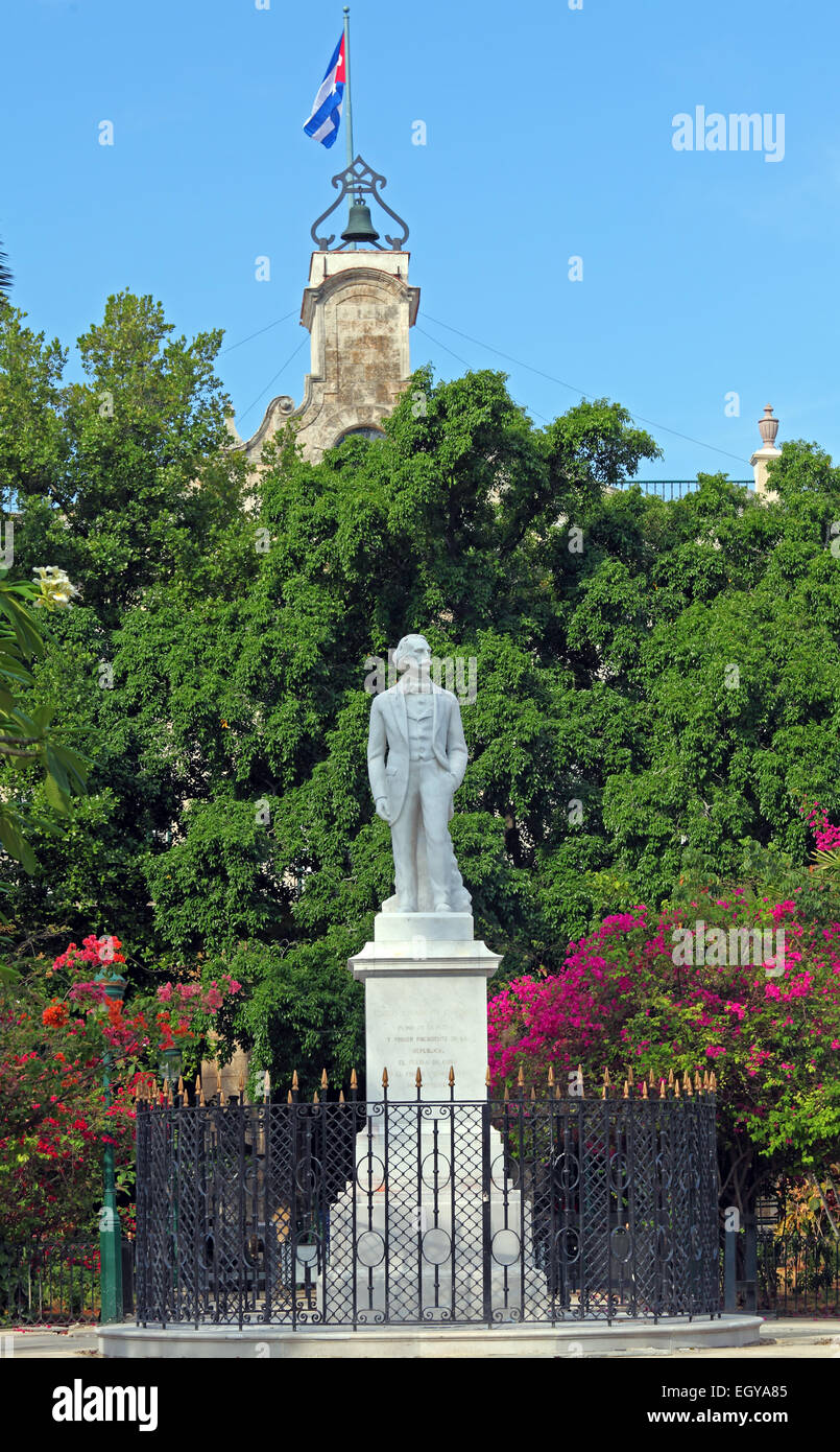 Statue von Jose Marti im Central Park, Havanna, Kuba Stockfoto
