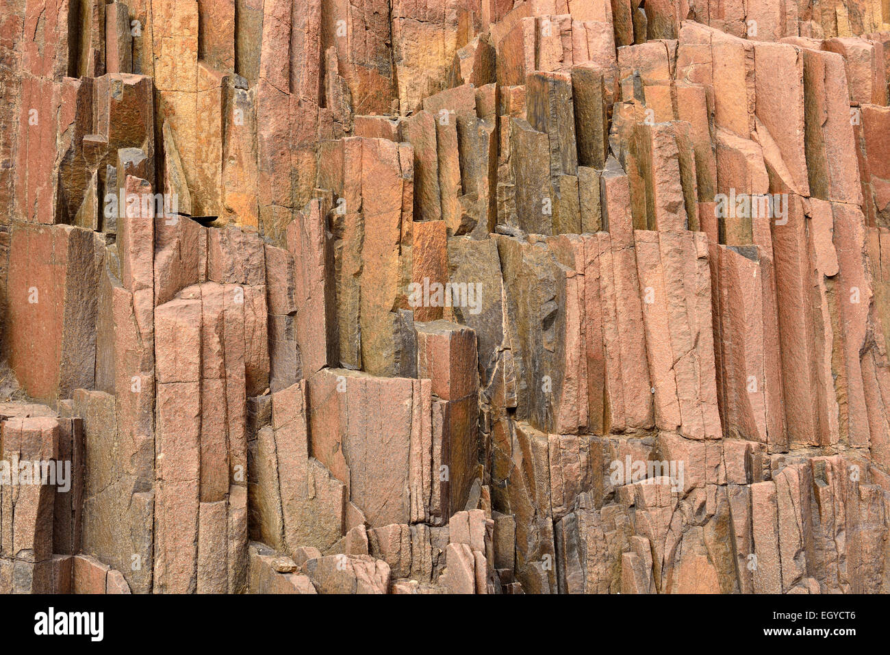 Afrika, Namibia, Kunene Provinz, Damaraland, Basalt Felsformation bei Twyfelfontein, Orgelpfeifen Stockfoto