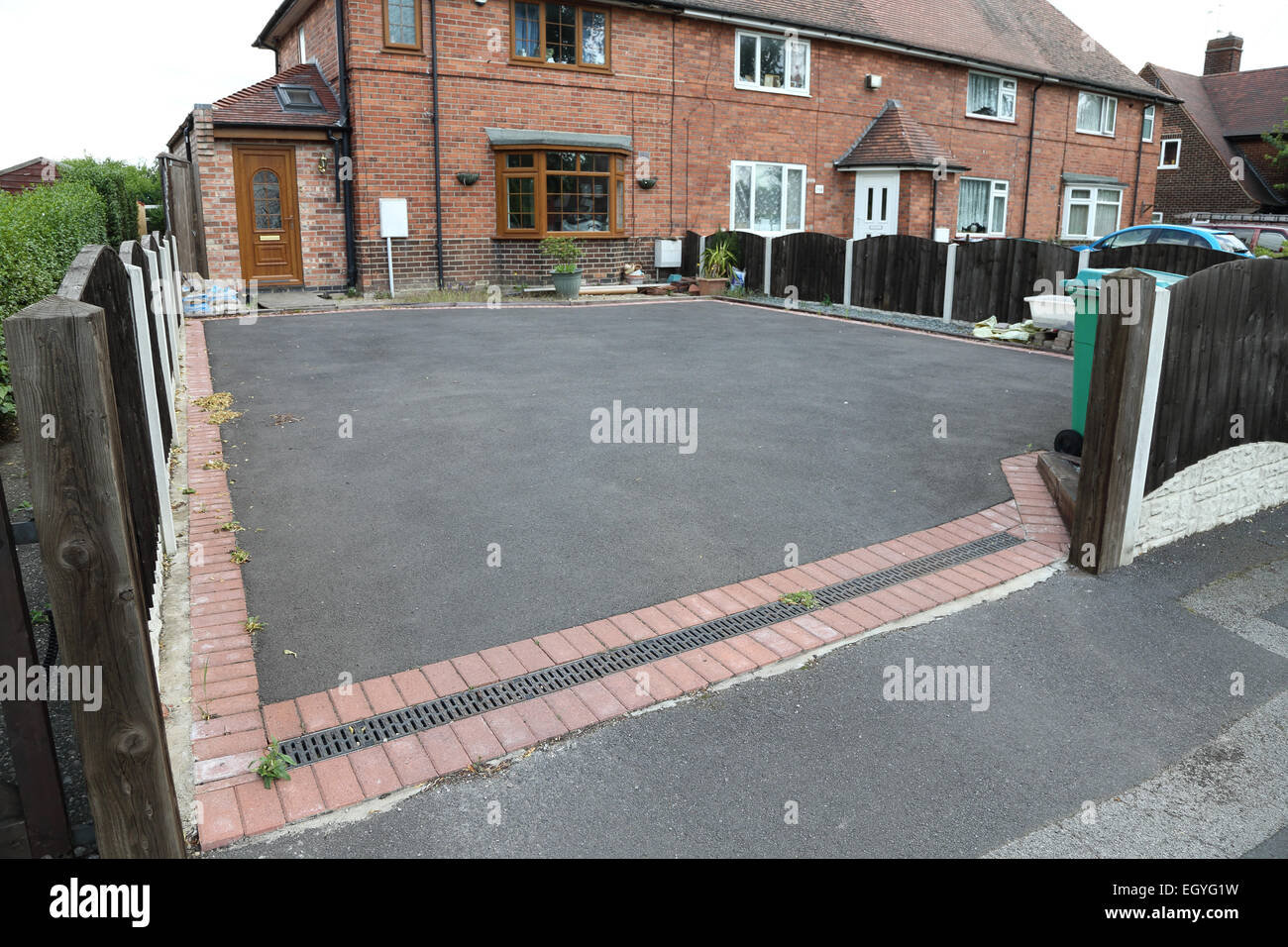 für Parkplatz gepflastert. Nottingham Stockfotografie Alamy