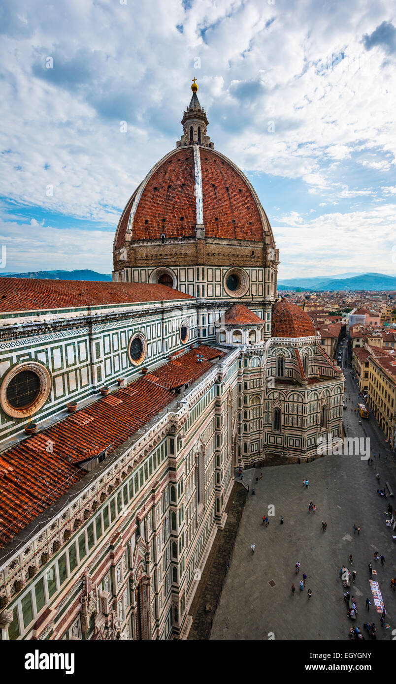 Kathedrale von Florenz, Cattedrale di Santa Maria del Fiore mit der Kuppel von Brunelleschi, UNESCO-Weltkulturerbe, Florenz Stockfoto