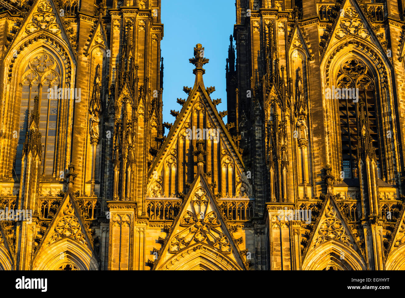 Westfassade, Kölner Dom, Köln, Nordrhein-Westfalen, Deutschland Stockfoto