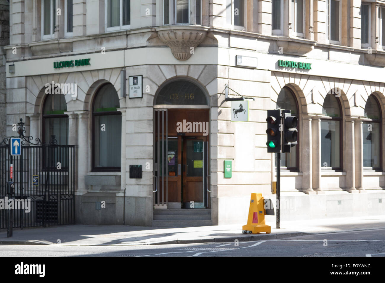 Lloyds Bank in der City of London-UK Stockfoto