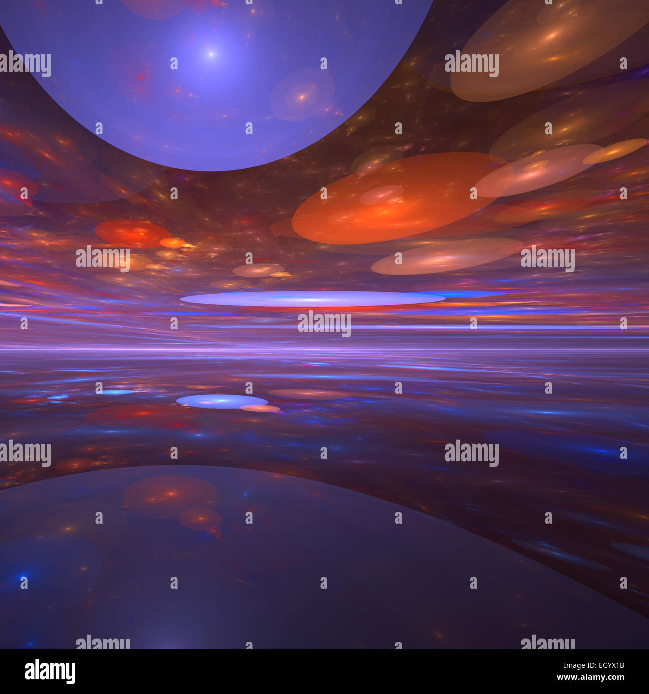 Abstrakte Formen von fraktalen Strukturen. Stockfoto