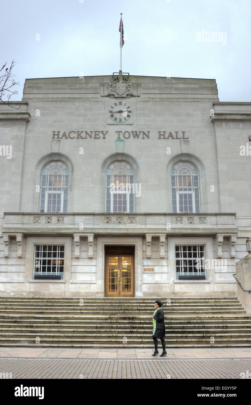 Hackney-Rathaus Stockfoto