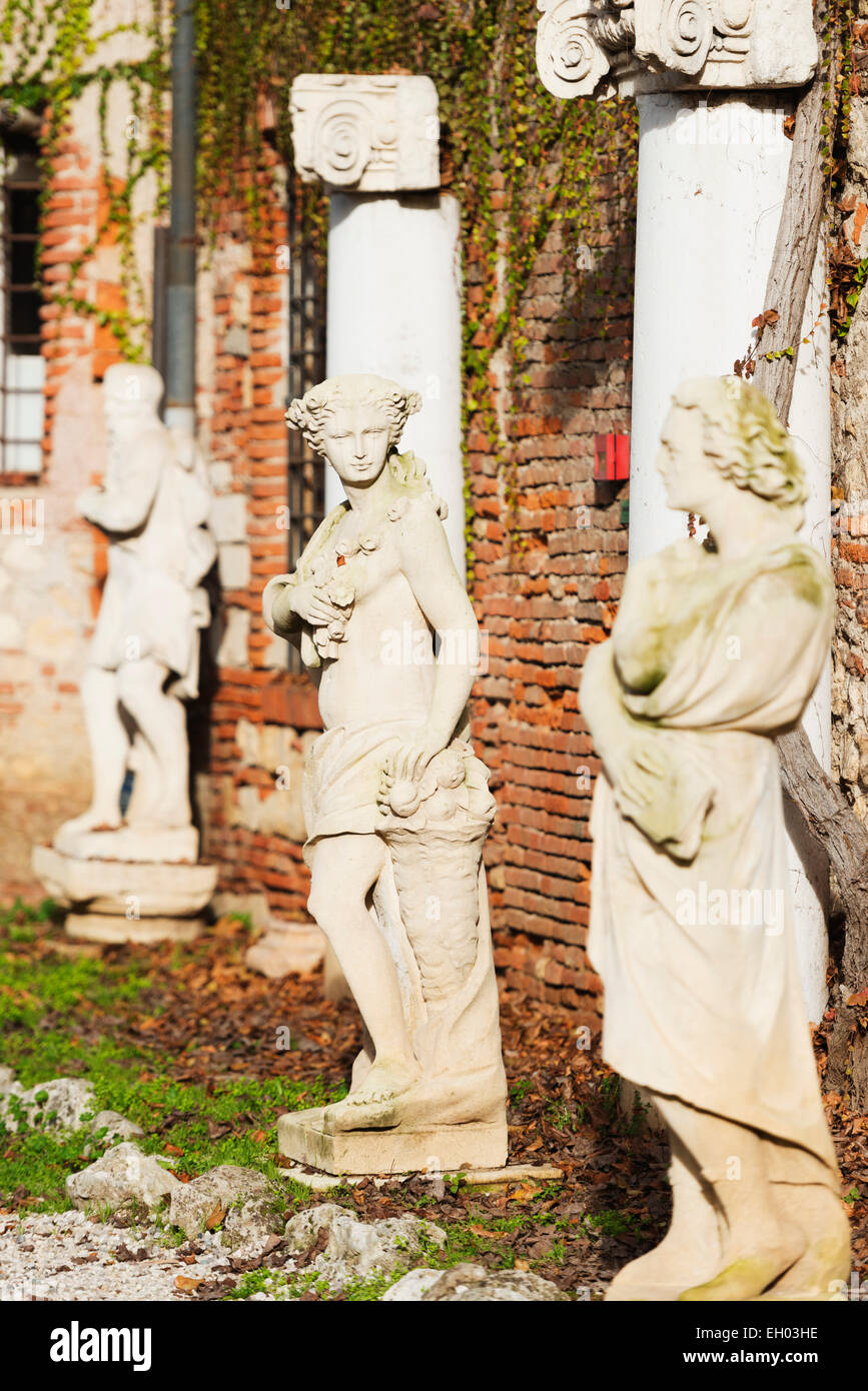 Europa, Italien, Veneto, Vicenza, Statue außerhalb Teatro Olimpico, UNESCO-Weltkulturerbe Stockfoto