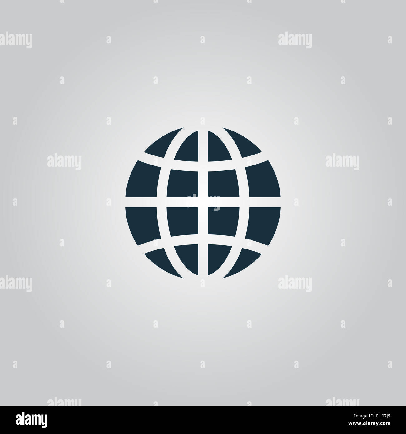 Erde Globus Emblem Stockfoto