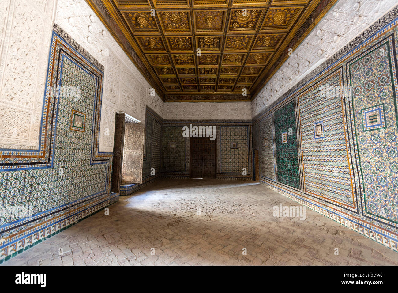 Casa de Pilatos mit Fliesen Wände, ein Andalisian Palast in Sevilla Stockfoto