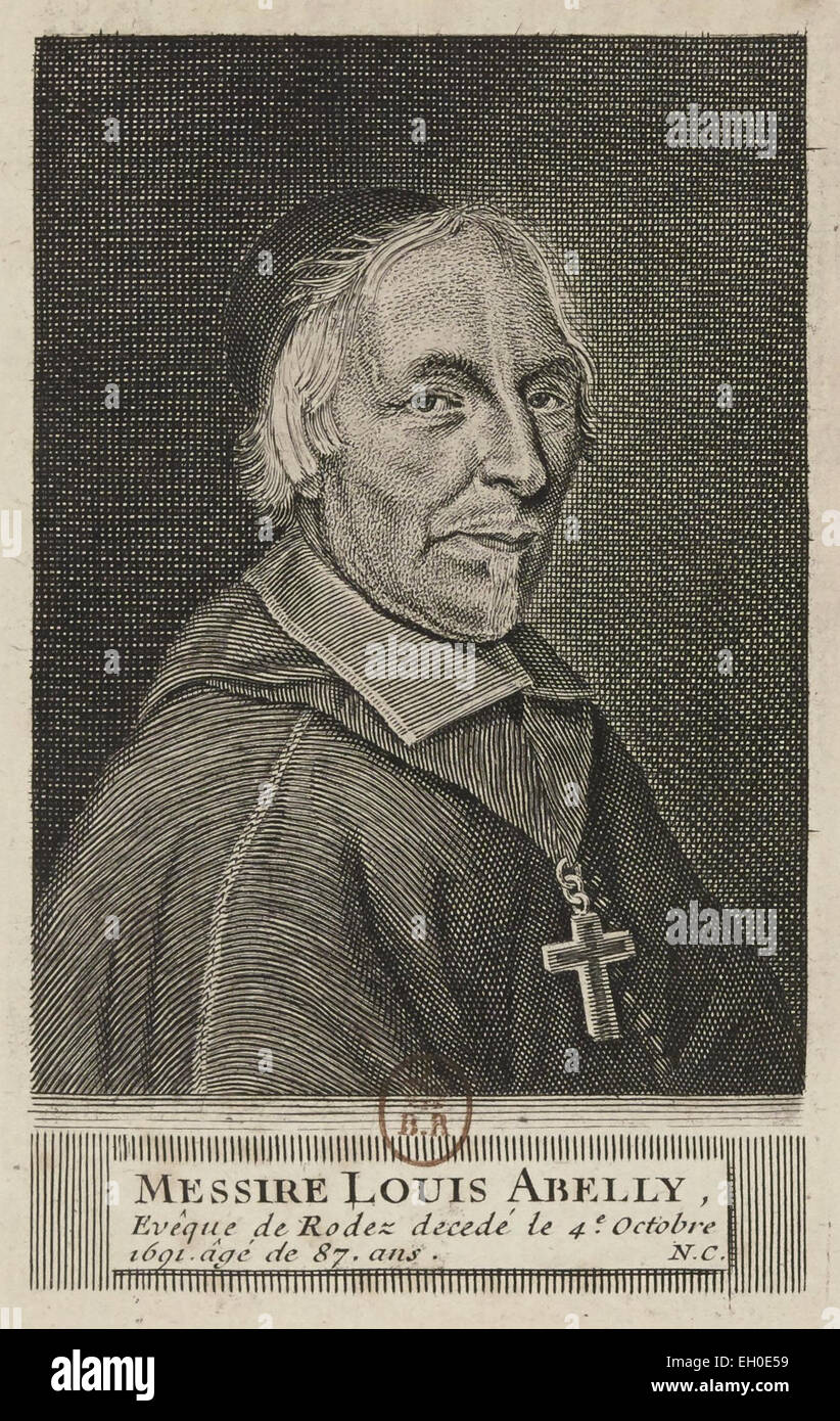 Louis Abelly (1603-1691), Bischof von Rodez, Mitarbeiter von Saint Vincent de Paul, französischer Theologe gegen Jansenismus. Stockfoto