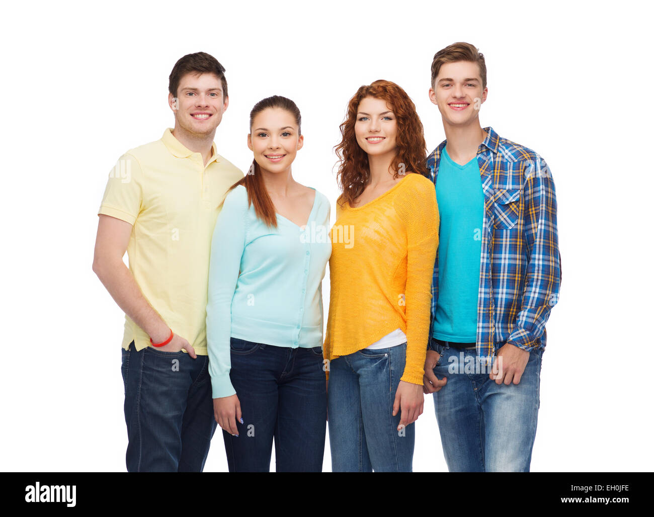 Gruppe von lächelnden Jugendlichen Stockfoto