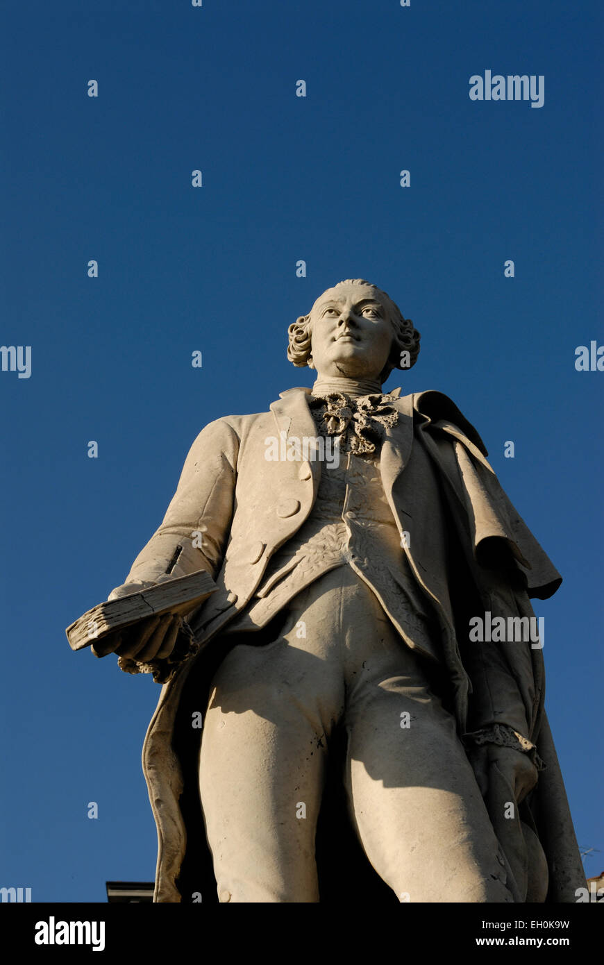 Statue des Schriftstellers Carlo Goldoni am Piazza Goldoni, Florenz, Italien Stockfoto