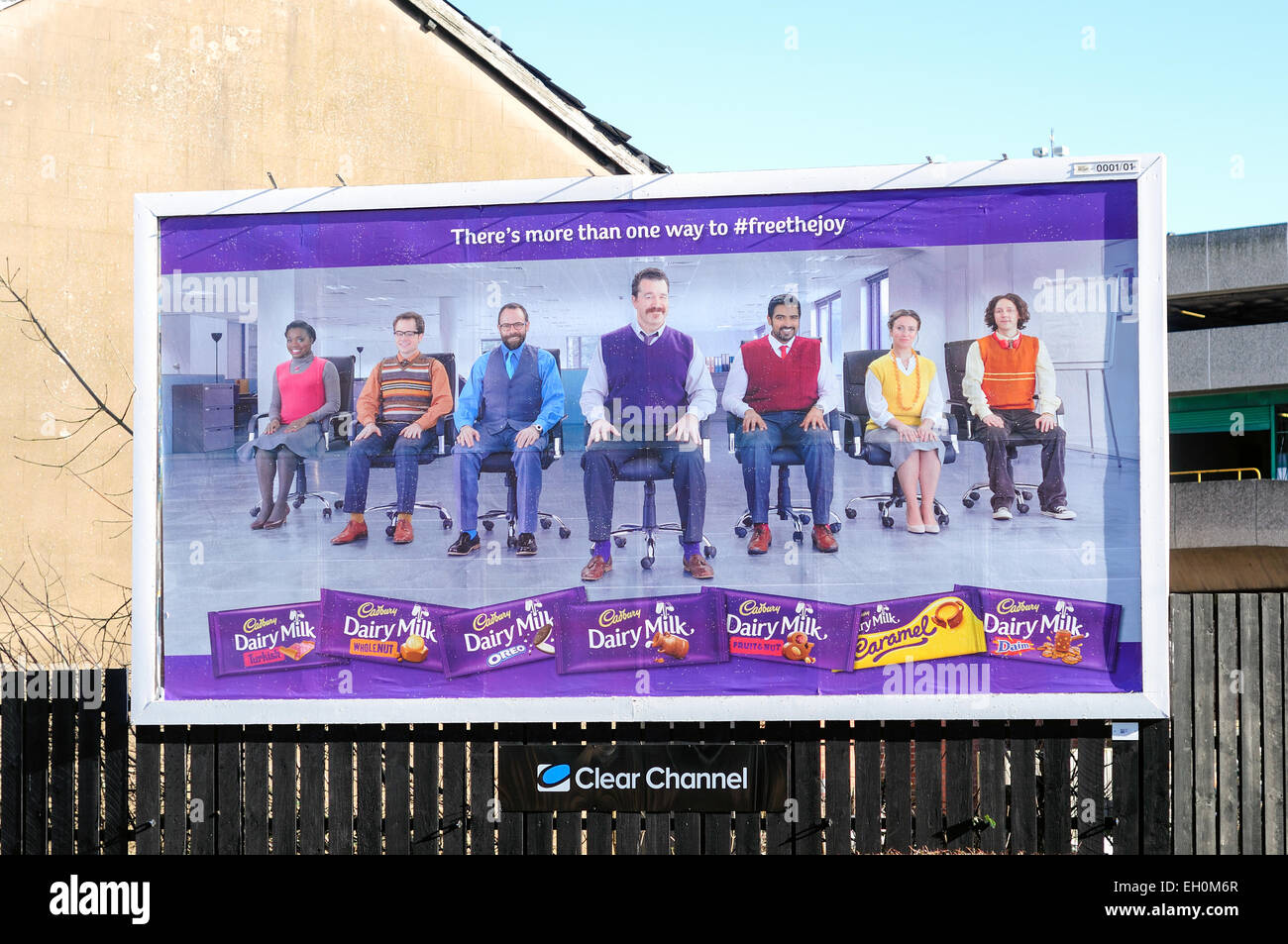 Plakat Werbung Cadburys Chocolate. Stockfoto