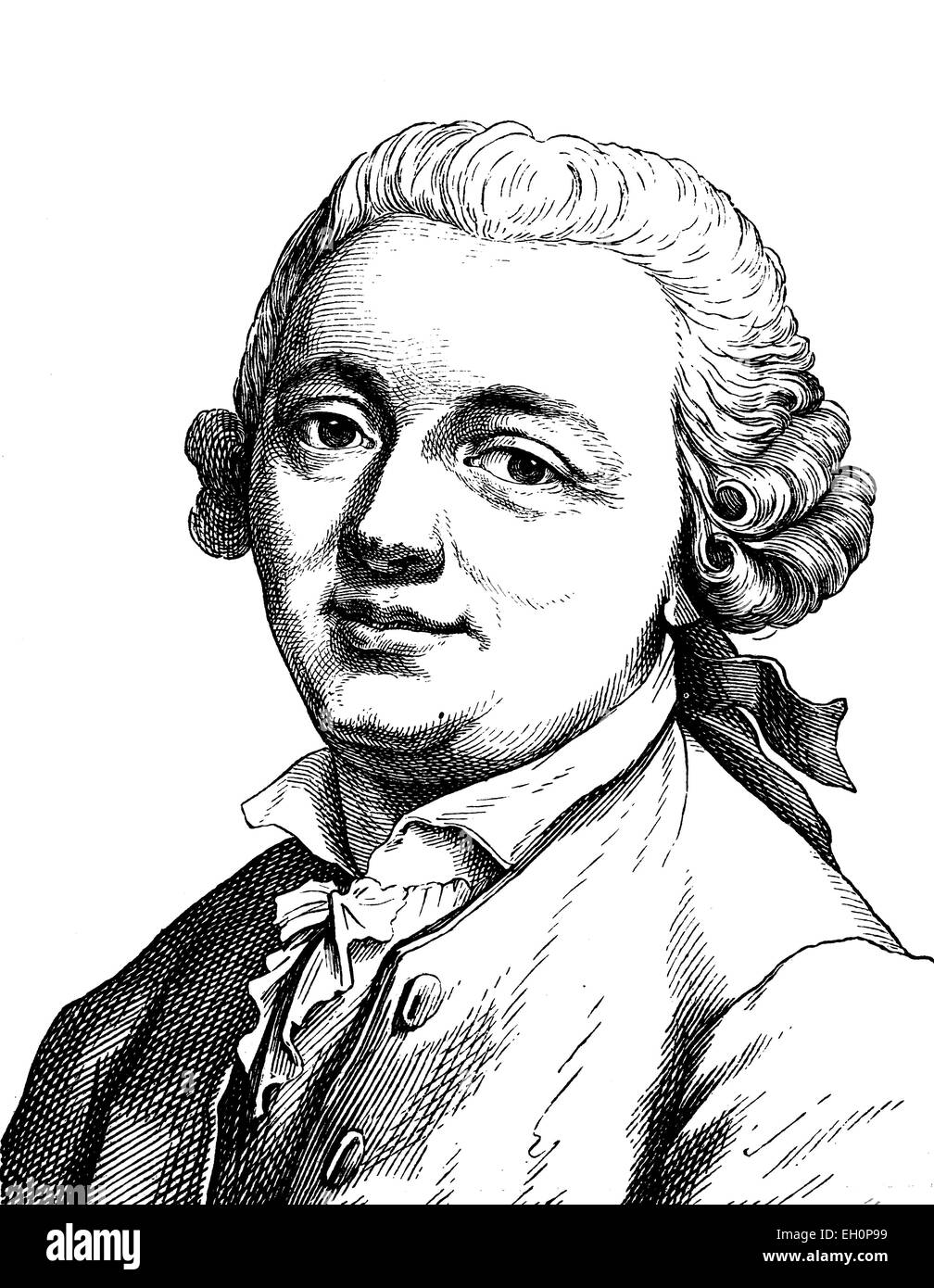 Verbesserte Digitalbild von Gottlieb Wilhelm Rabener, 1714-1771, Portrait, historische Abbildung, 1880 Stockfoto