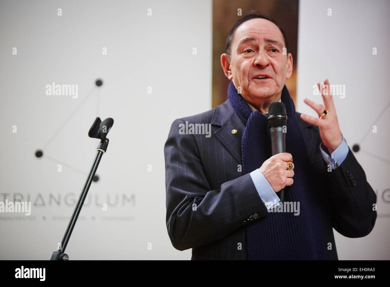 Sir Howard Bernstein öffentlich zu sprechen Stockfoto