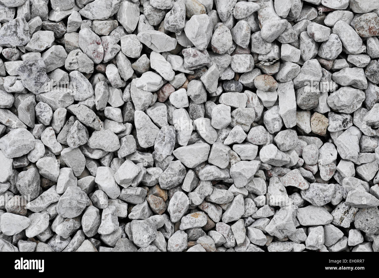 Hintergrund gemacht der eine Nahaufnahme von einem Haufen Schotter Stockfoto