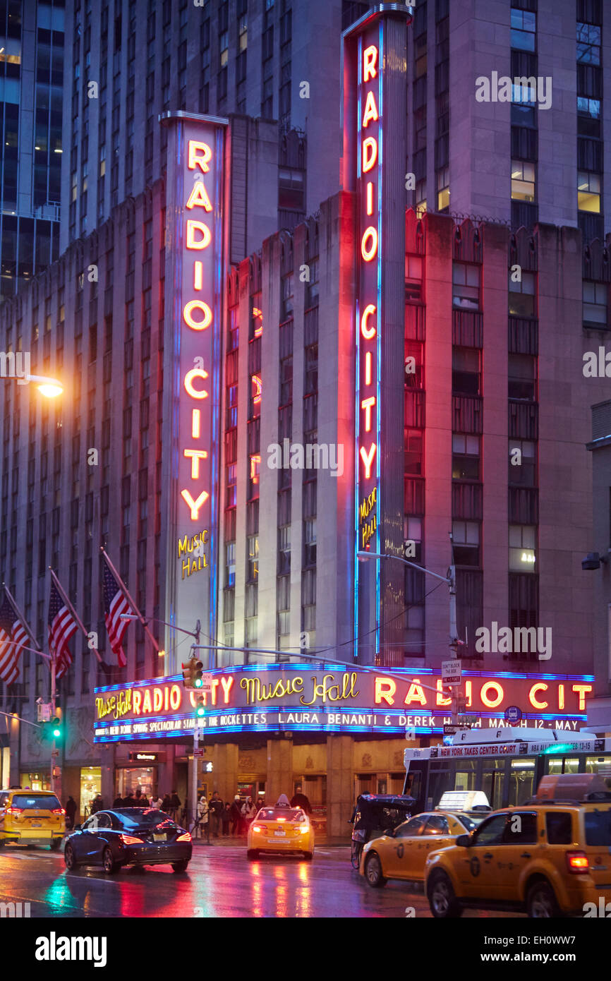 Radio City Gebäude an 6th Avenue in Manhattan in New York-Nordamerika-USA Stockfoto