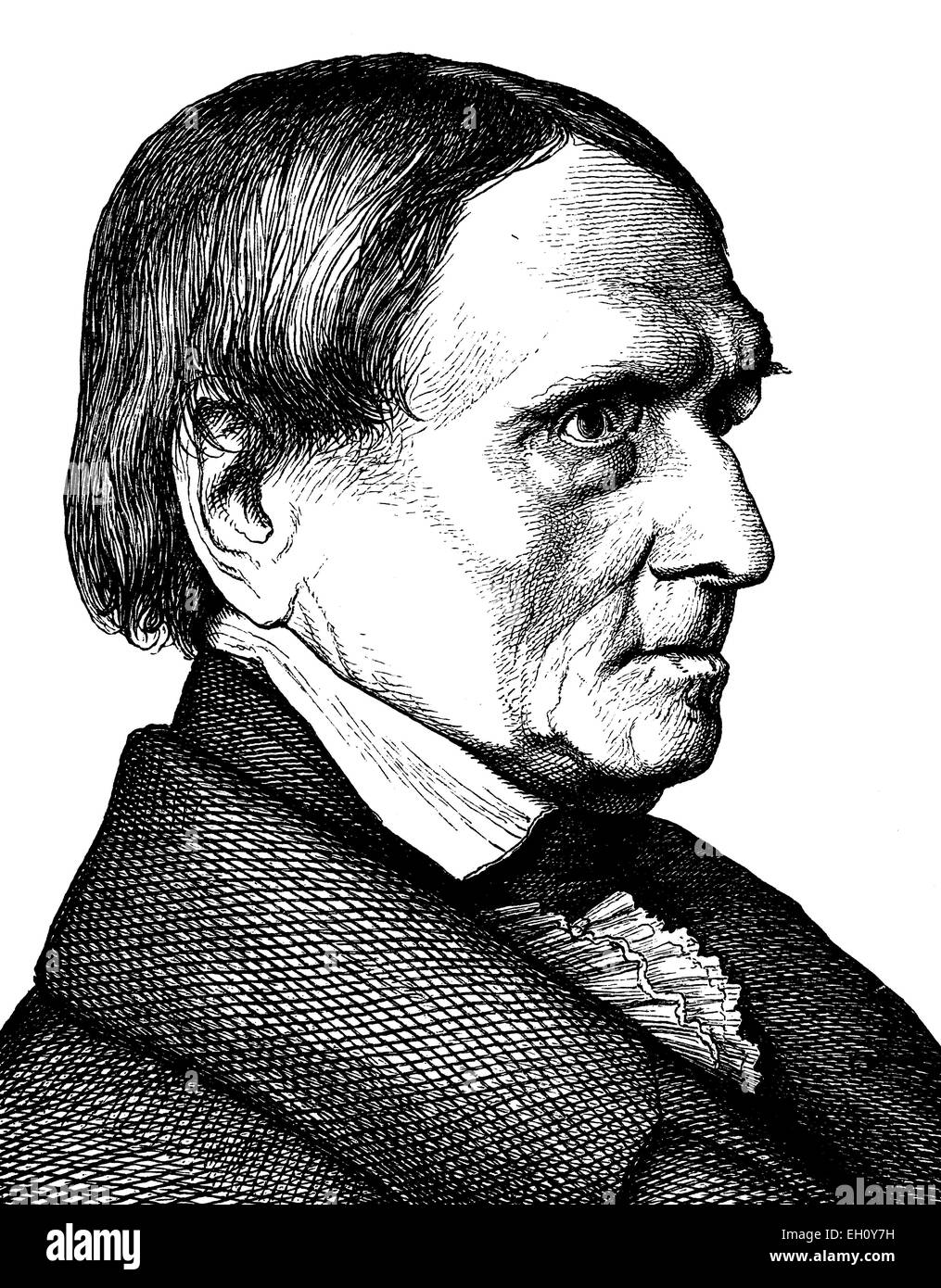 Verbesserte Digitalbild von Peter von Cornelius, 1783-1867, Maler, Portrait, historische Abbildung, 1880 Stockfoto