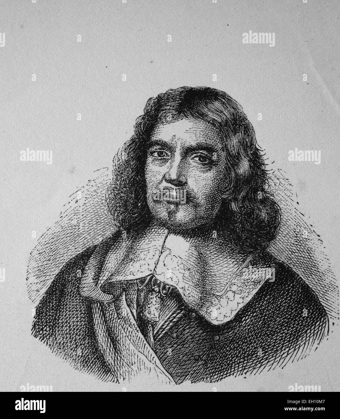 Henri De La Tour d ' Auvergne, Vicomte de Turenne, 1555-1623, Herzog von Bouillon und Marschall von Frankreich, Holzschnitt aus dem Jahr 1880 Stockfoto