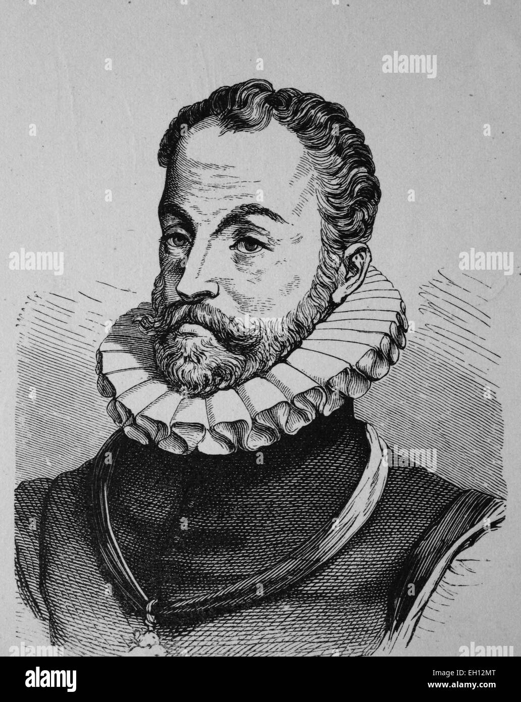 Wilhelm von Oranien-Nassau, 1533-1584, führend in der holländischen Krieg von Unabhängigkeit, historischen Holzschnitt, 1880 Stockfoto