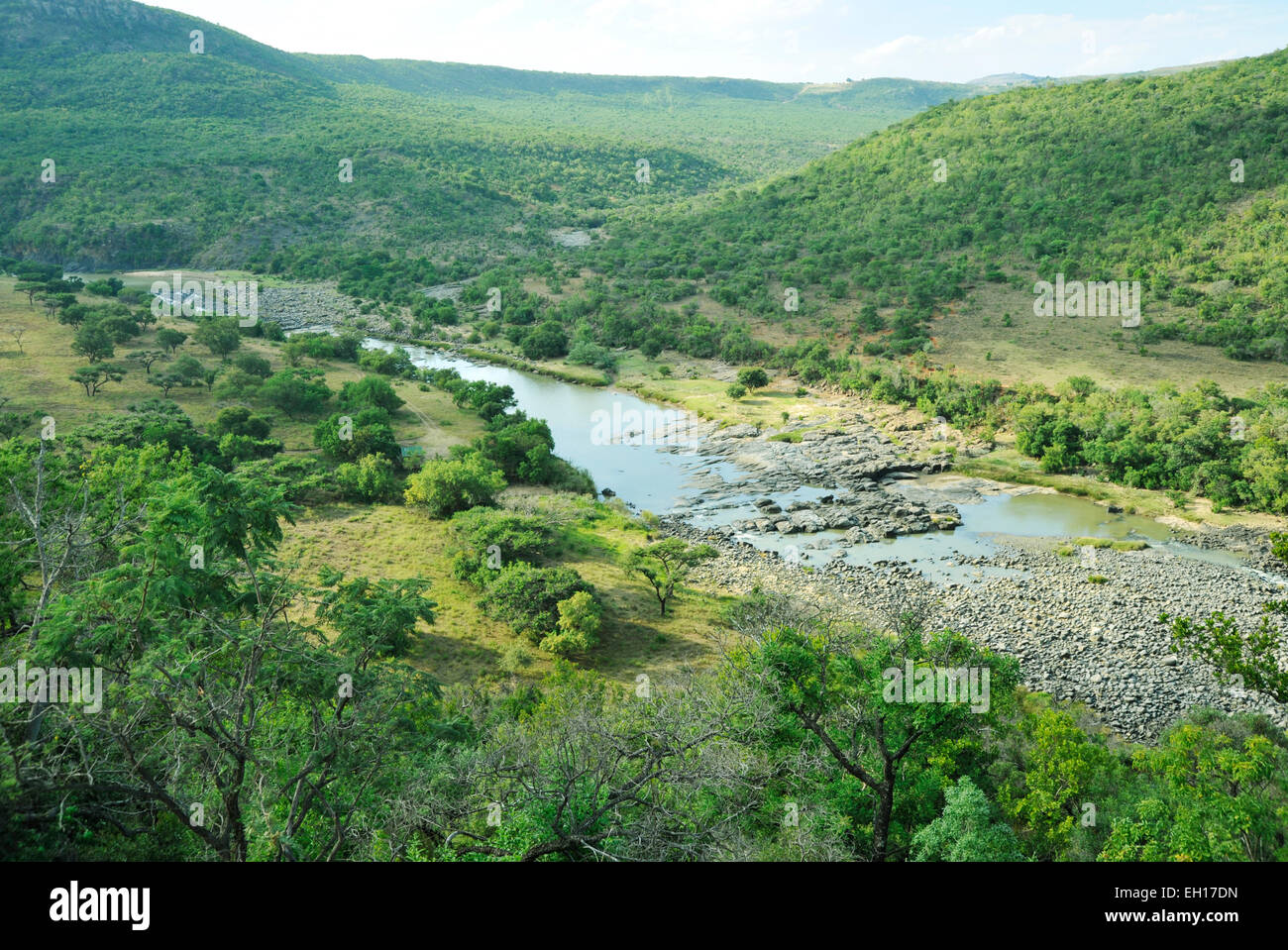 Landscape, Fugitive's Drift, KwaZulu-Natal, Südafrika, Standort Melville und Coghill getötet, Rettung Queens Colors, AngloZulu war, 22. Januar 1879 Stockfoto