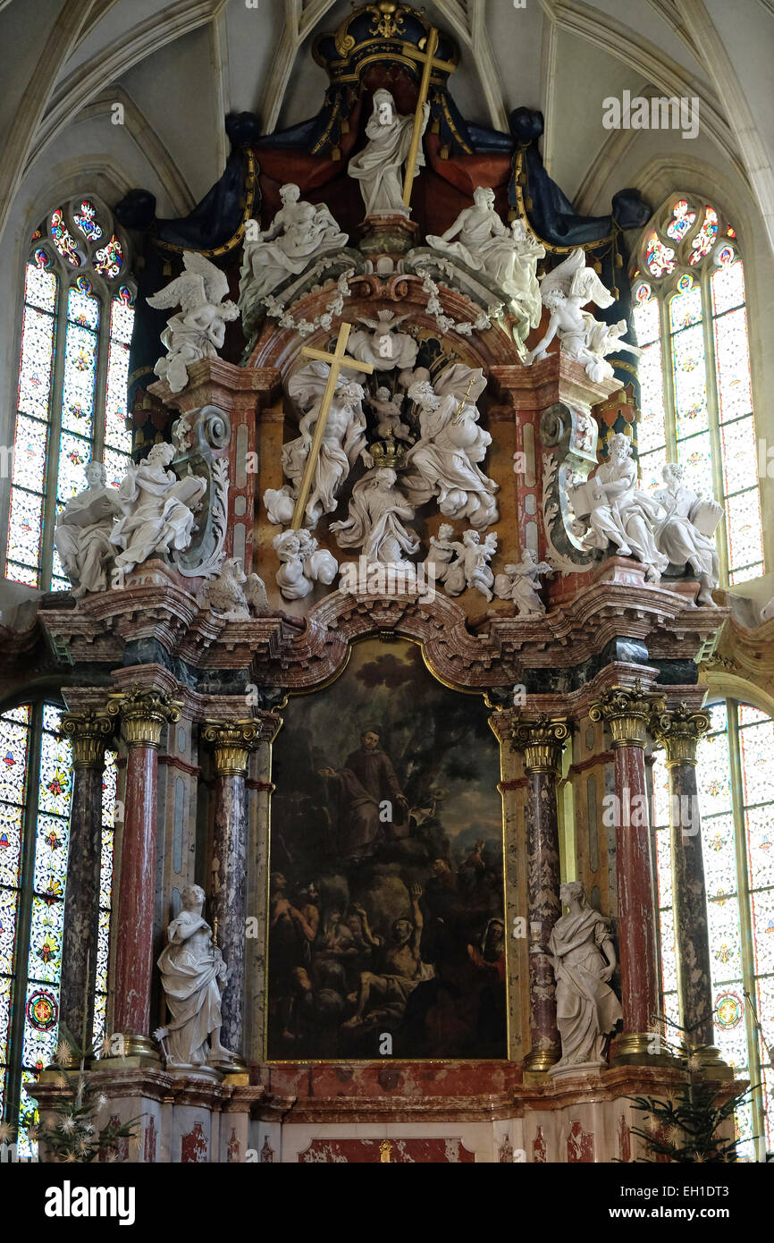 Altar in der Kathedrale von Graz, Saint Giles in Graz, Steiermark, Österreich am 10. Januar 2015 gewidmet. Stockfoto