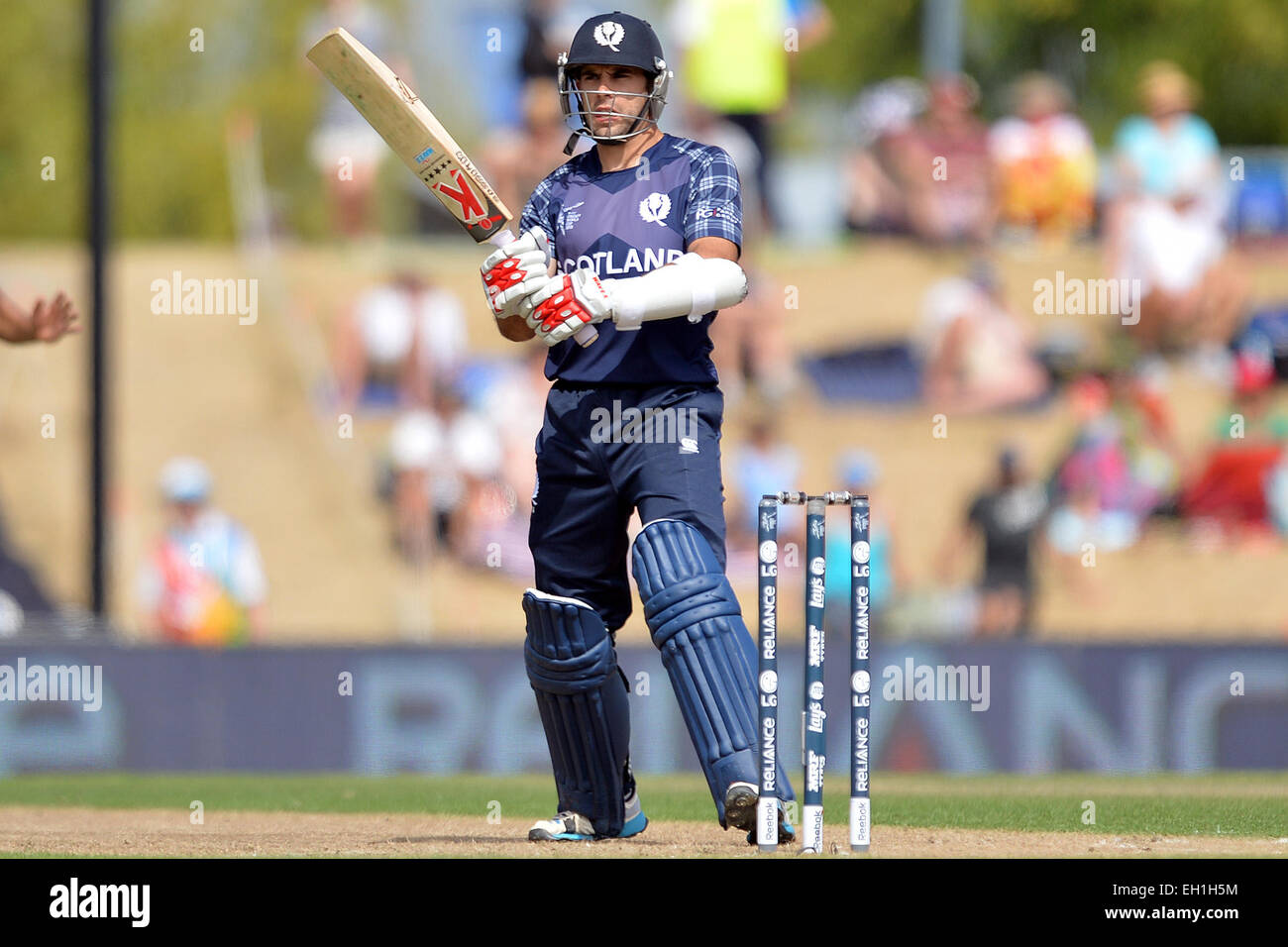 Nelson, Neuseeland. 5. März 2015. Kyle Coetzer Schottlands während der ICC Cricket World Cup Match zwischen Bangladesch und Schottland an Saxton Oval auf 5. März 2015 in Nelson, Neuseeland. Bildnachweis: Dpa/Alamy Live-Nachrichten Stockfoto