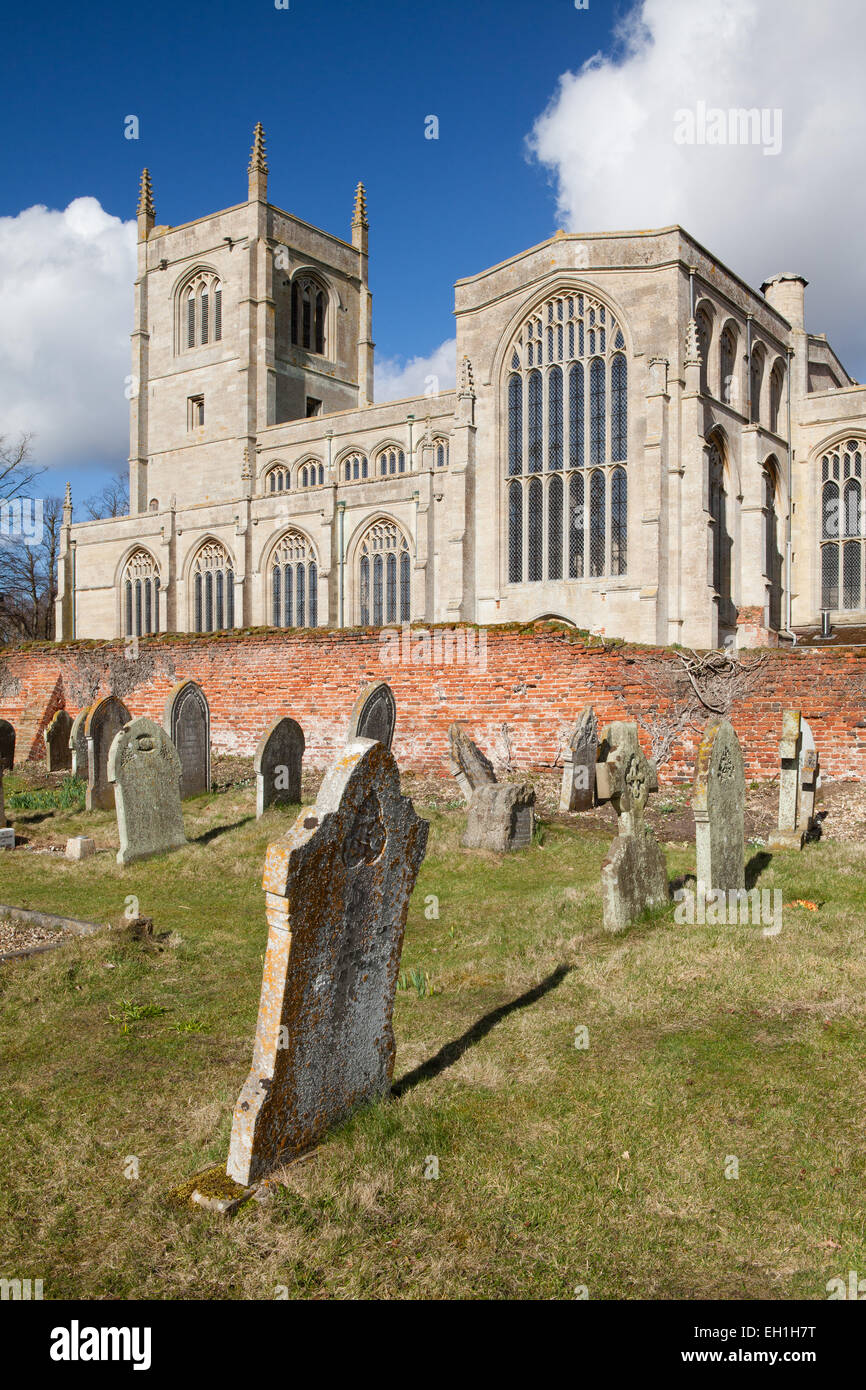 Die Stiftskirche der Heiligen Dreifaltigkeit in Tattershall, Lincolnshire, UK. Stockfoto