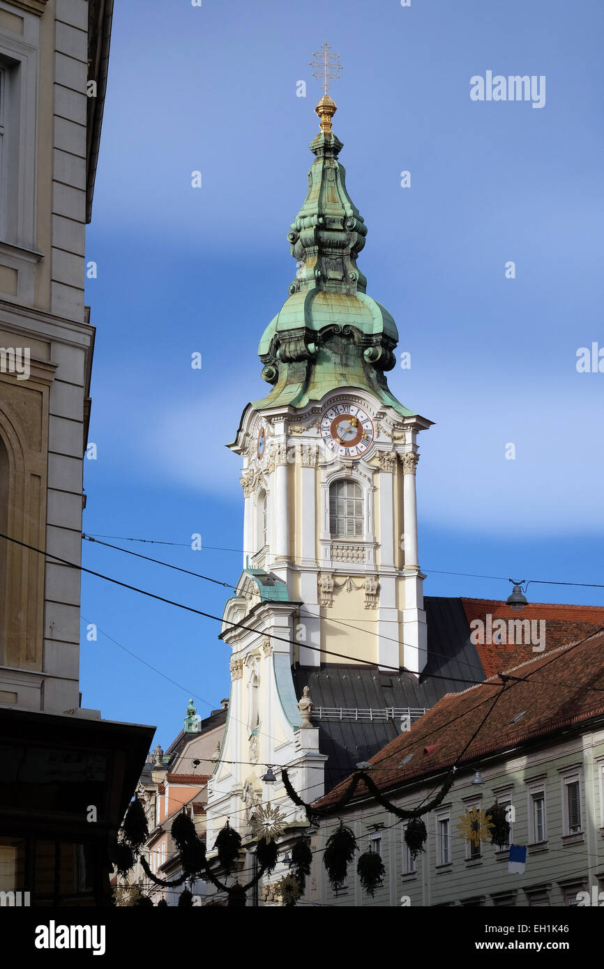 Pfarrkirche des Heiligen Blut in Graz, Steiermark, Österreich am 10. Januar 2015. Stockfoto