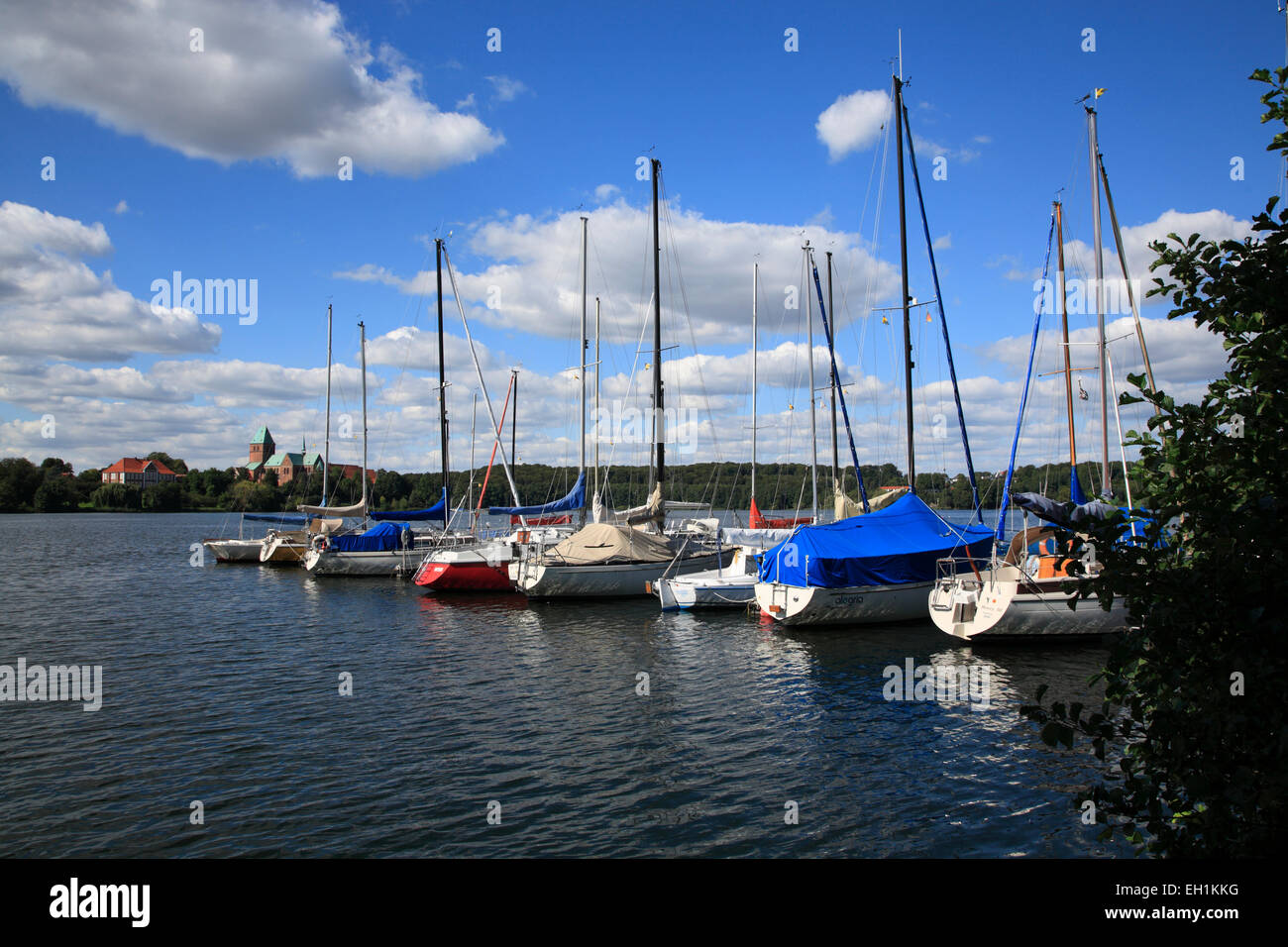 Ratzeburg, Segelboote am Ratzeburger See, Schleswig-Holstein, Deutschland, Europa Stockfoto