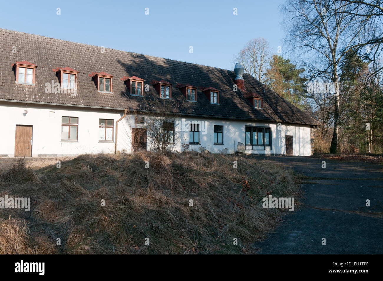 Ehemalige Villa von Joseph Goebbels am See Bogensee, Brandenburg, Deutschland Stockfoto