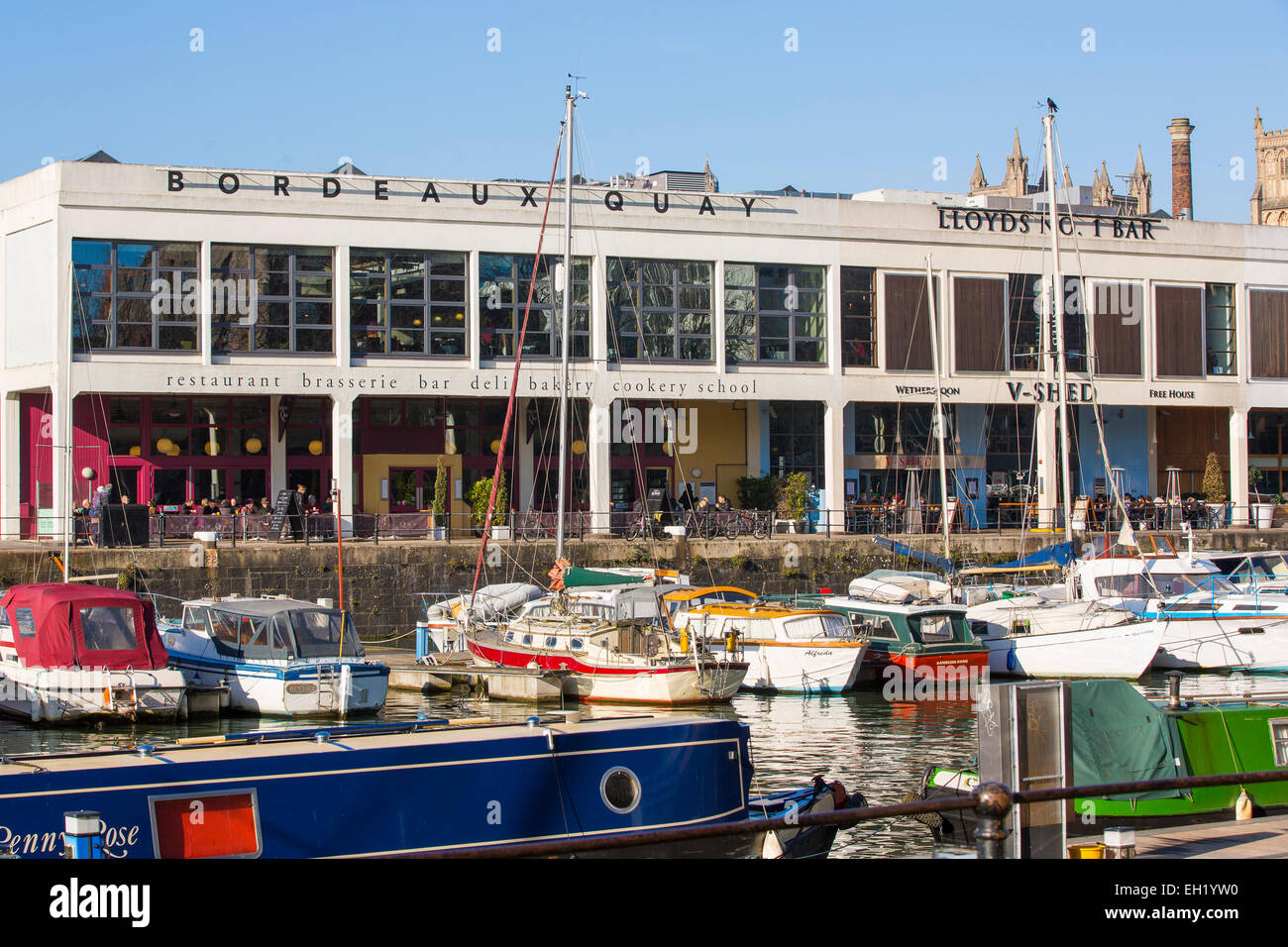 Bristol Hafen Lager Stockfoto