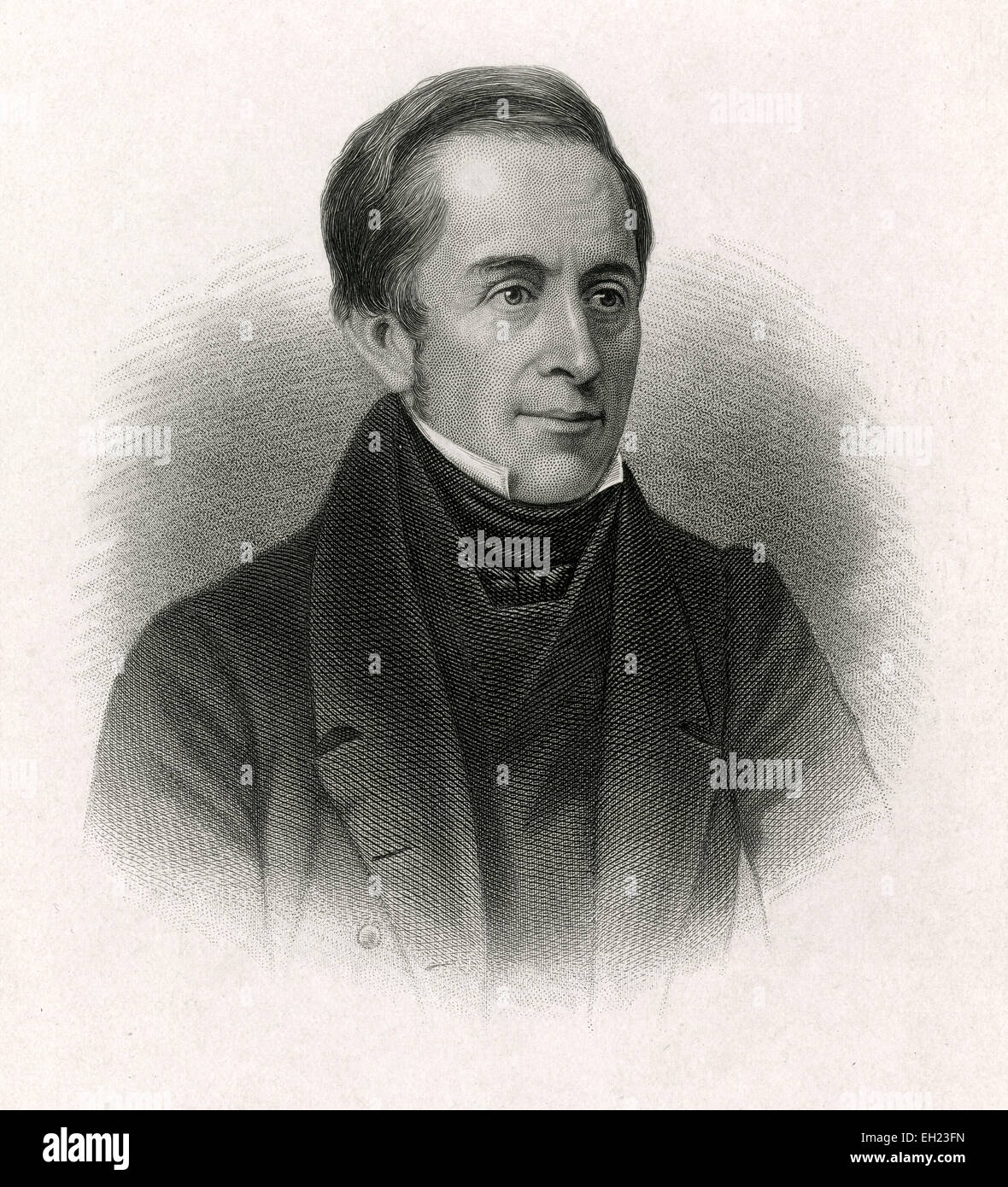 Antike c1885 Stahlstich, Thomas Hood. Thomas Hood (23. Mai 1799 - 3. Mai 1845) war ein englischer Dichter, Autor und Humorist, am besten bekannt für Gedichte wie die Brücke der Seufzer und das Lied des Hemdes. Hood schrieb regelmäßig für The London Magazine, das Athenaeum und Punsch. Stockfoto